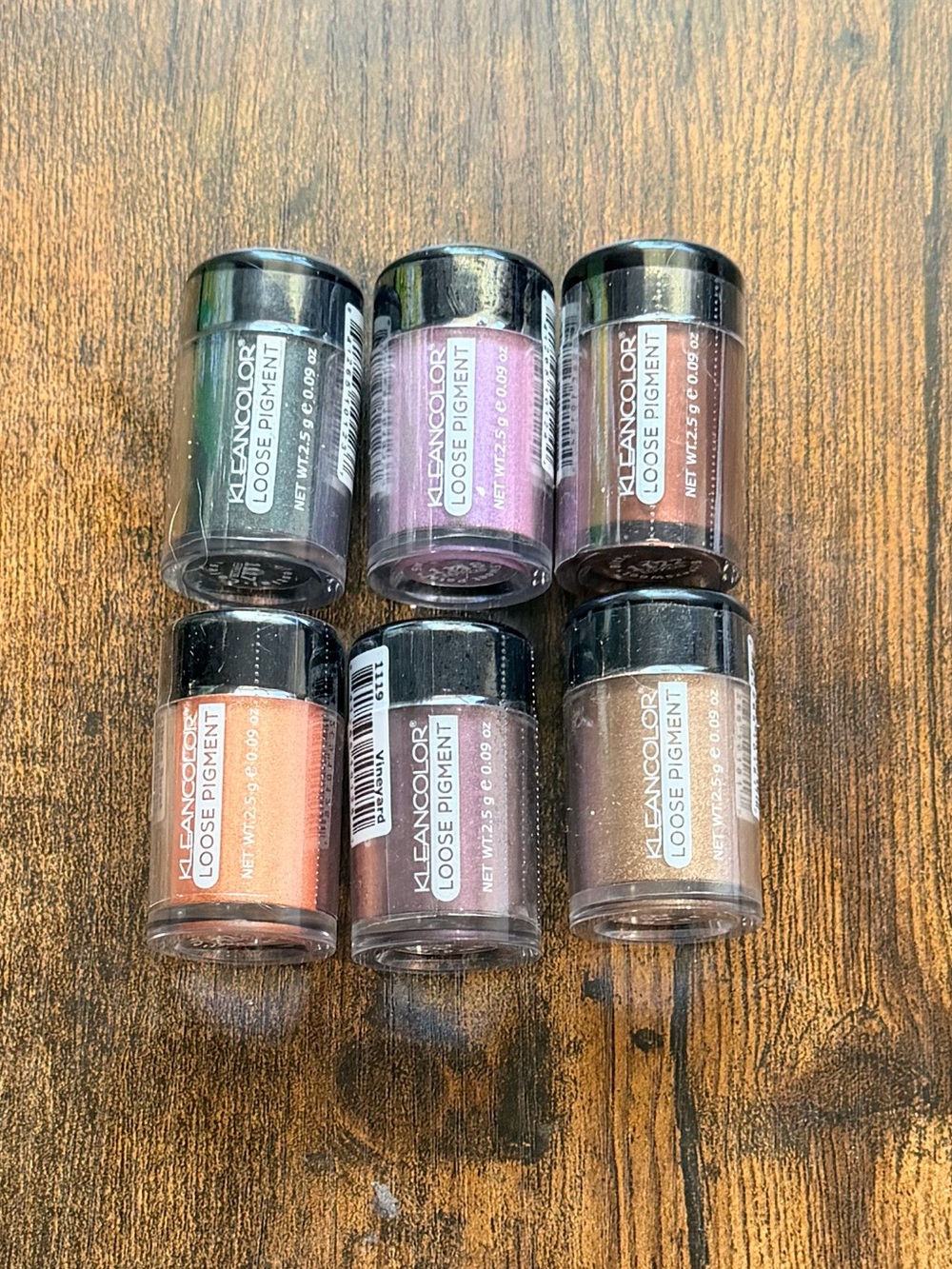 Kleancolor EYESHADOWS Loose Pigment SeT OF SIX